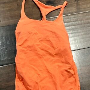 bebe Orange Racerback Tank Top
